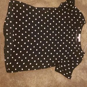 Black and white blouse